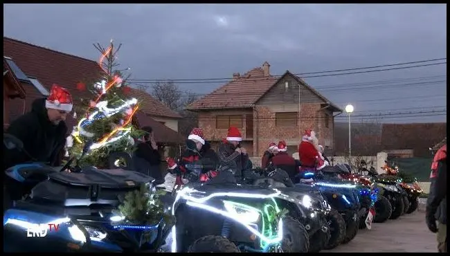 Motoros Mikulás felvonulás és ajándékozás Vargyason